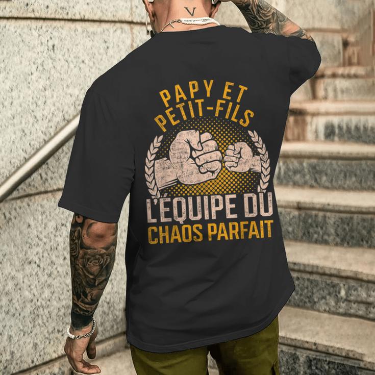 Papy Et Petite-Fils L'équipe Du Chaos Fête Des Grands-Pères T-shirt imprimé au dos Cadeaux pour lui