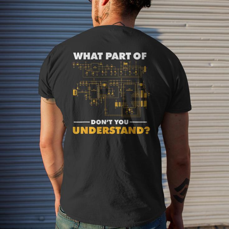 What Part Of Don't You Understand Electrical Electricians Men's T-shirt Back Print Funny Gifts