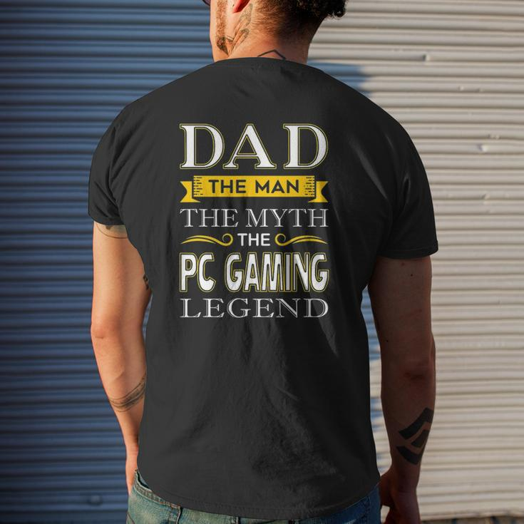 Pc Gamer Dad S For Gamer Dads Mens Back Print T-shirt Gifts for Him