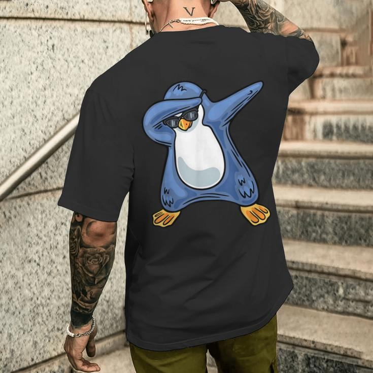 Penguin Lover Cute Penguin Dabbing Animal Penguin Men's T-shirt Back Print Gifts for Him