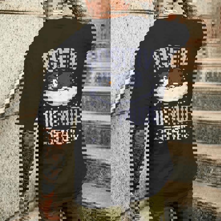 Penguin Positiv Auf Müde Getestet Penguin Black T-Shirt mit Rückendruck Geschenke für Ihn