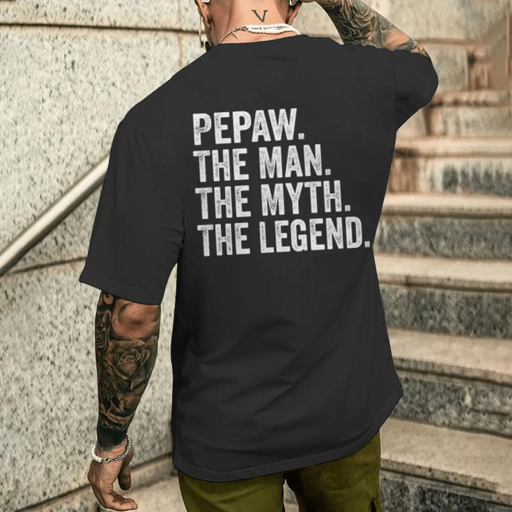 Pepaw Der Mann Der Mythos Die Legende Opa-Vatertag T-Shirt mit Rückendruck Geschenke für Ihn