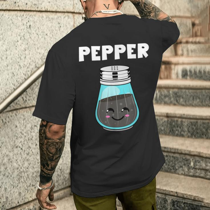Pepper Costume Salt Pepper Matching Couple His Her Men's T-shirt Back Print Gifts for Him