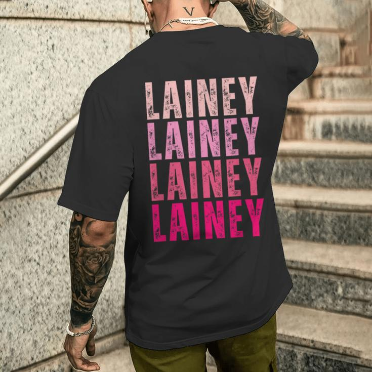 Personalized Name Lainey I Love Lainey Vintage Men's T-shirt Back Print Gifts for Him