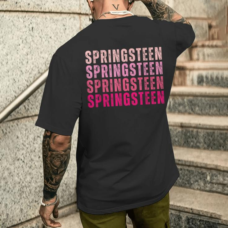 Personalized Name Springsn I Love Springsn Men's T-shirt Back Print Gifts for Him