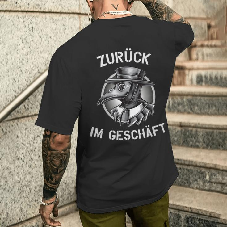 Pestdoktor Mittelalter Doktor Pestmaske Gothic T-Shirt mit Rückendruck Geschenke für Ihn