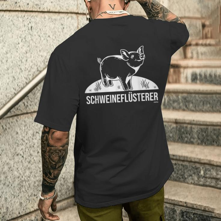 Pig Whisper Pig Farmer T-Shirt mit Rückendruck Geschenke für Ihn
