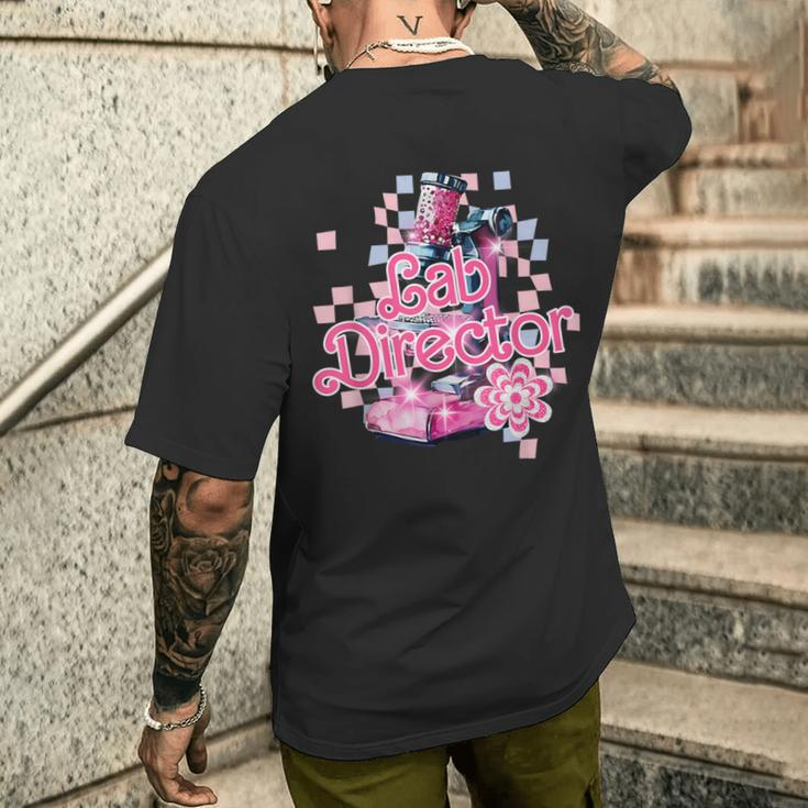 Pink Microscope Lab Week 2024 Lab Director Lab Tech Men's T-shirt Back Print Gifts for Him