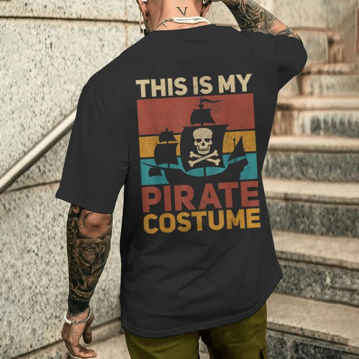 Pirate Ship Pirate Outfit Pirate Costume Retro Pirate Men's T-shirt Back Print Gifts for Him