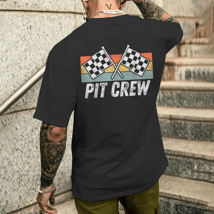 Pit Crew Costume For Race Car Parties Vintage Men's T-shirt Back Print Gifts for Him