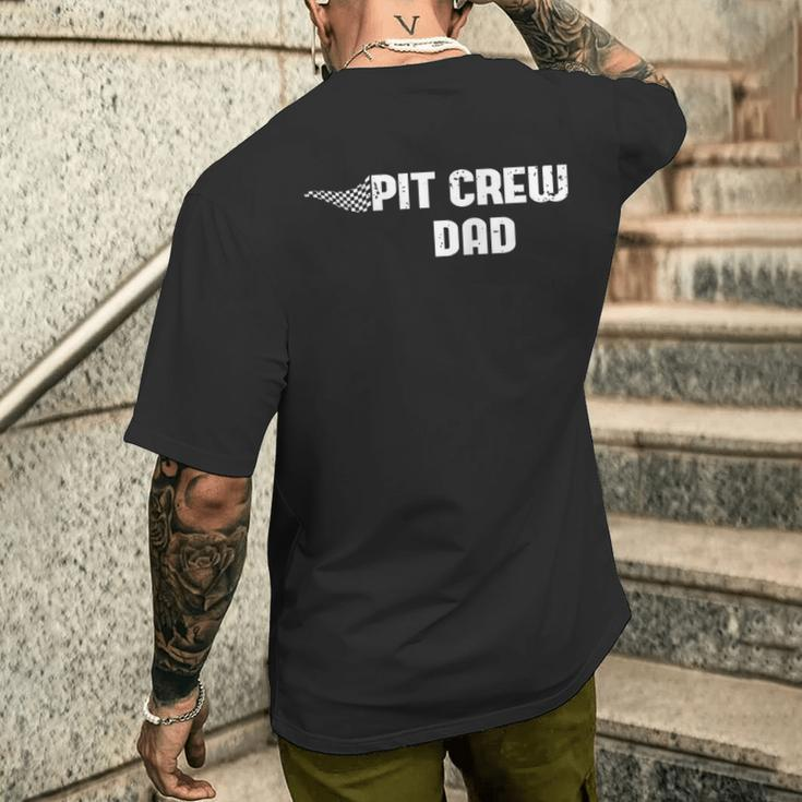 Pit Crew Dad Racing Car Family Matching Birthday Party Men's T-shirt Back Print Gifts for Him