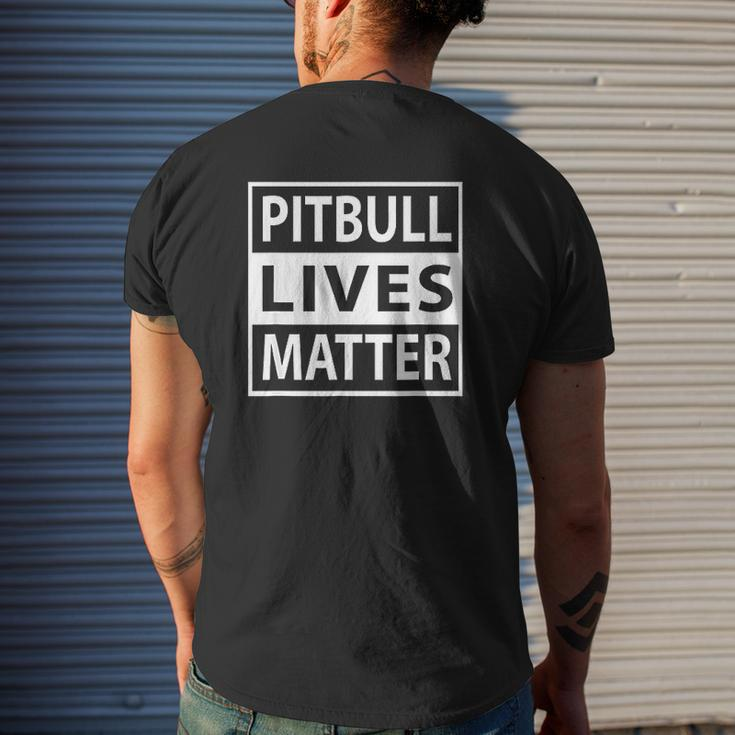 Pitbull Lives Matter Pit Bull Pet Dog Mens Back Print T-shirt Gifts for Him