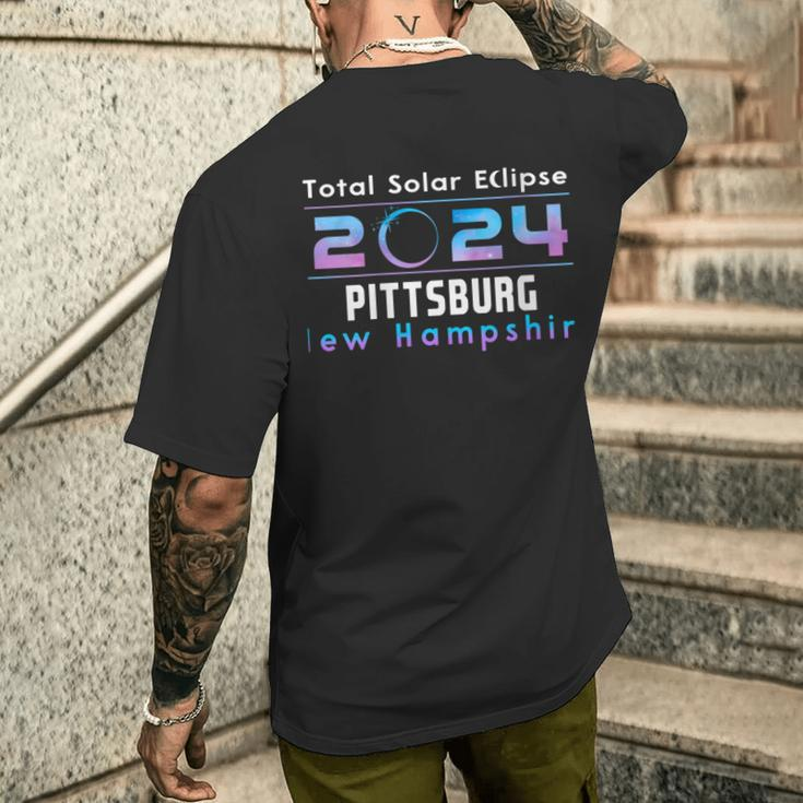 Pittsburg New Hampshire Eclipse 2024 Total Solar Eclipse Men's T-shirt Back Print Gifts for Him