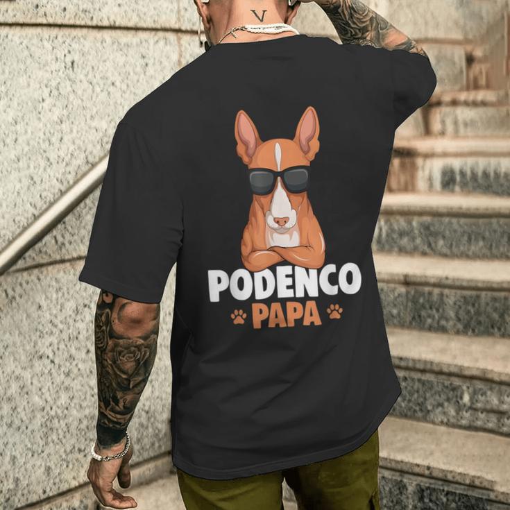 Podenco Dog Papa Podenco Ibicenco T-Shirt mit Rückendruck Geschenke für Ihn