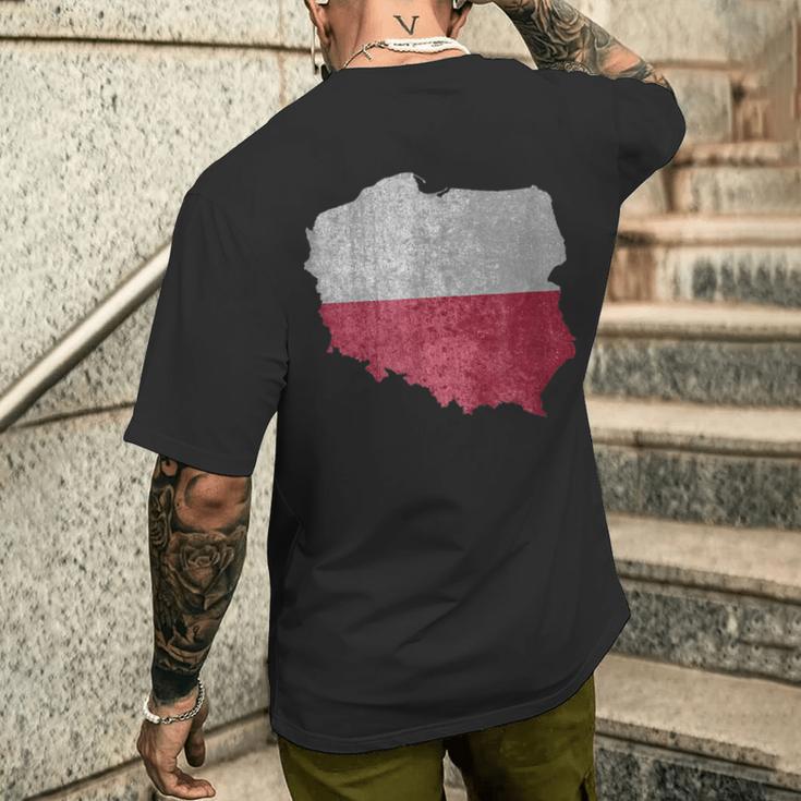 Poland Flag T-Shirt mit Rückendruck Geschenke für Ihn