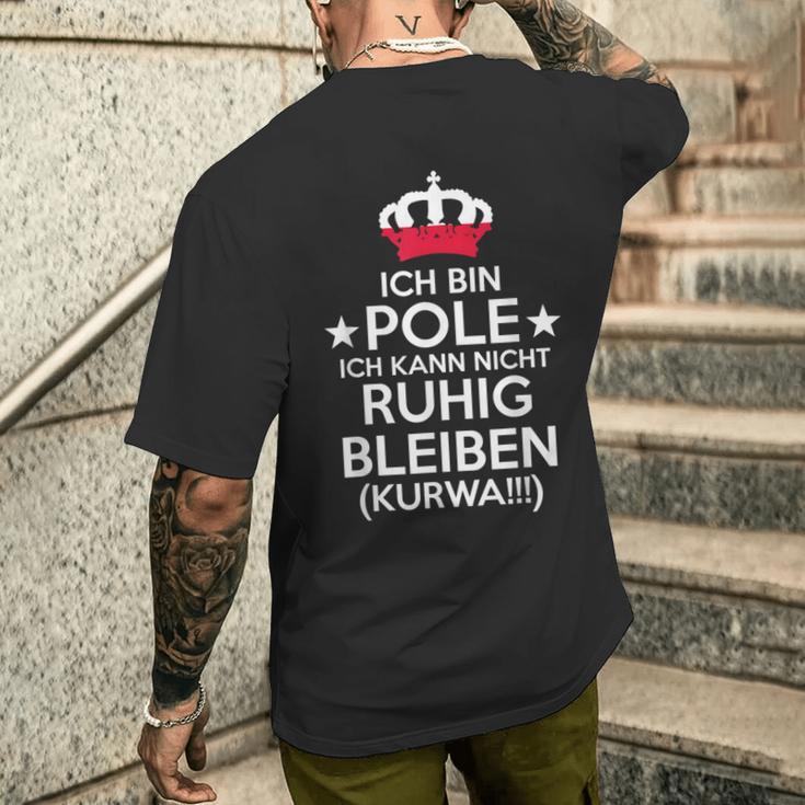 Poland Kurwa Polin Polska Polish T-Shirt mit Rückendruck Geschenke für Ihn