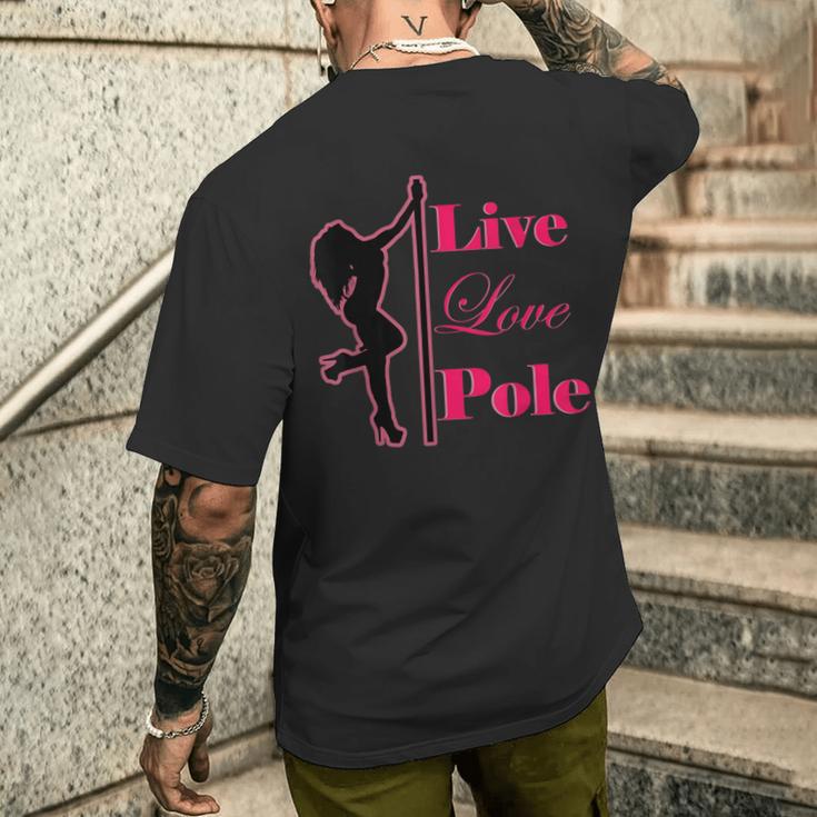 Pole Dance Live Love Pole Dance T-Shirt mit Rückendruck Geschenke für Ihn