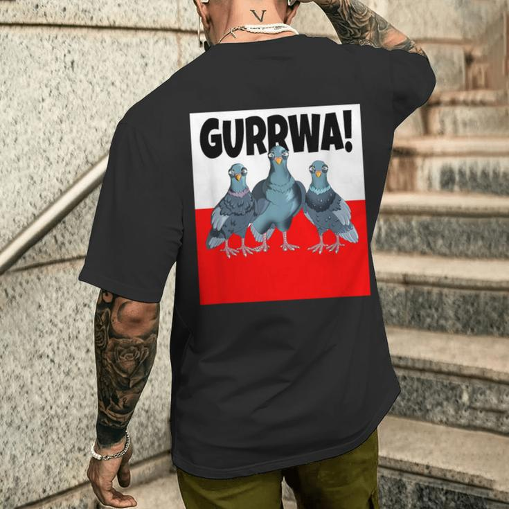 Polish Flag Gurrwa Kurwa Polish Wortwitz T-Shirt mit Rückendruck Geschenke für Ihn