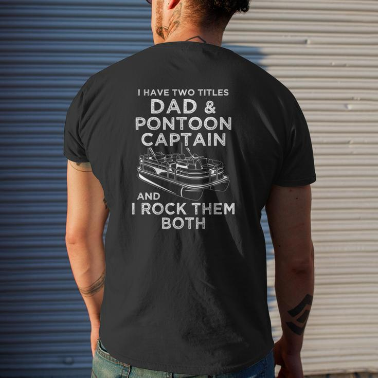 Pontoon Boat Life As Dad And Pontoon Captain Life Mens Back Print T-shirt Gifts for Him