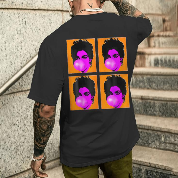 Pop80S Purple Prince Rockroll Famous Faces Humour Cool Men's T-shirt Back Print Gifts for Him