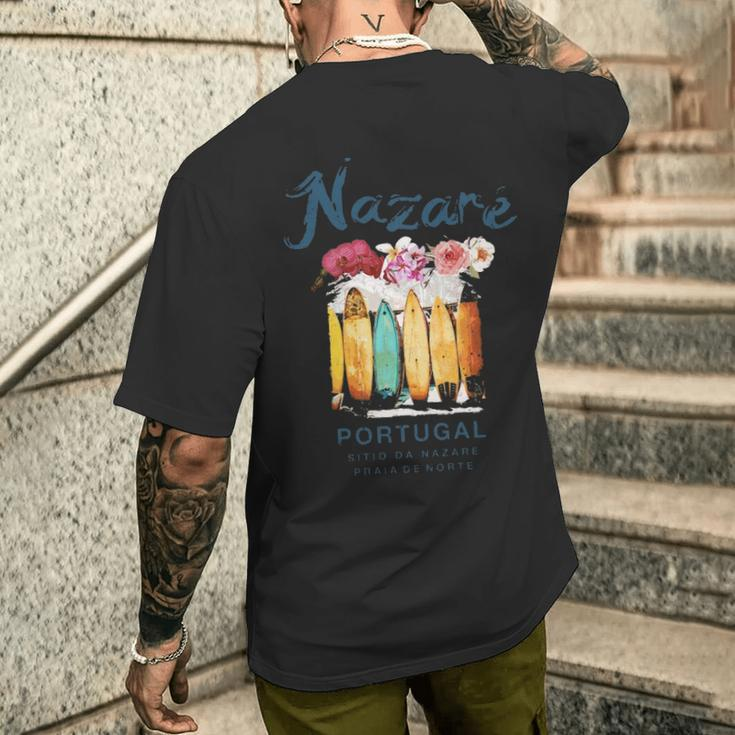 Portugal Nazare Surfing Vintage Retro Men's T-shirt Back Print Gifts for Him
