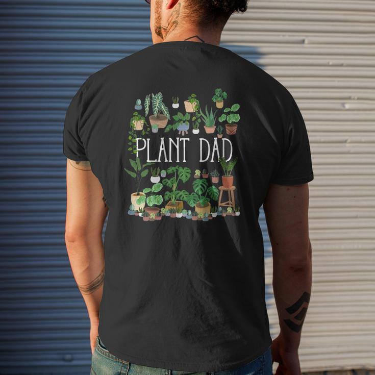 Potted Plant Dad Gardening Lover Mens Back Print T-shirt Gifts for Him