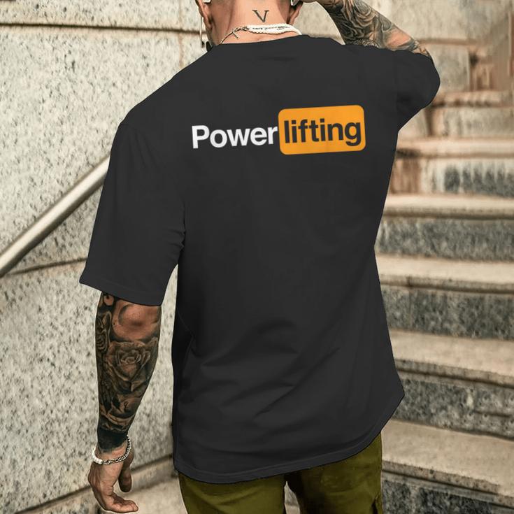 Powerlifting Kraftdreikampf T-Shirt mit Rückendruck Geschenke für Ihn