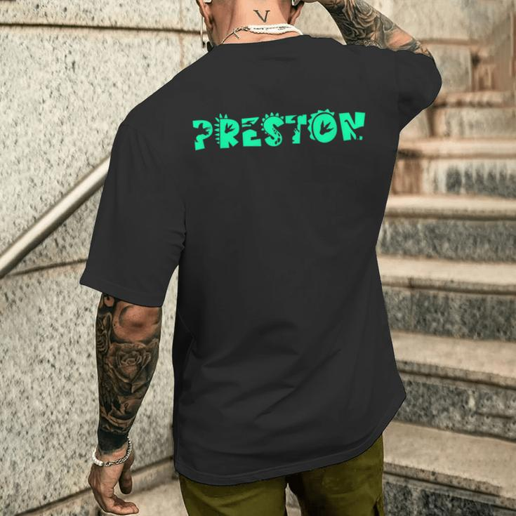 Preston Personalized Boys DinosaurRex Cute Custom Men's T-shirt Back Print Gifts for Him