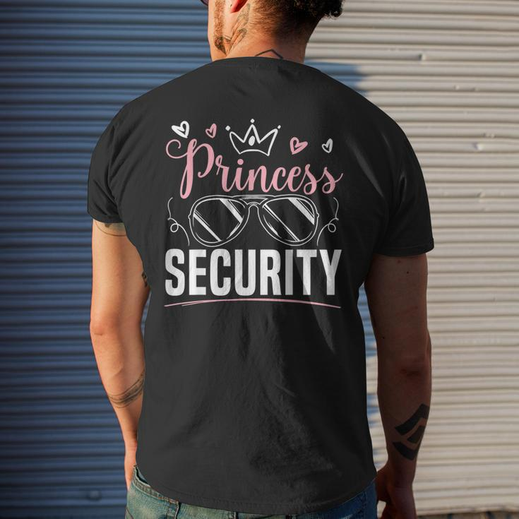 Princess Security For A For Dad Or Boyfriend Mens Back Print T-shirt Gifts for Him