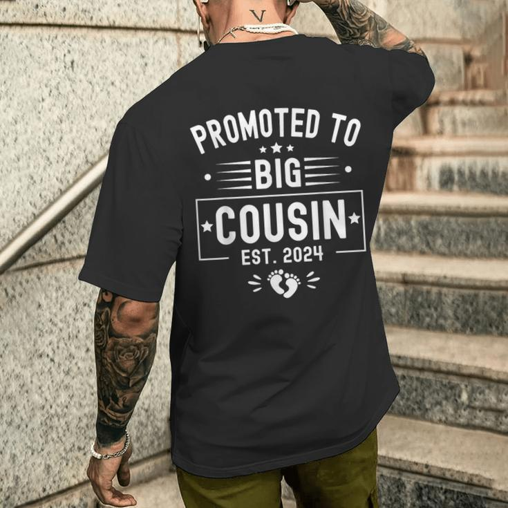 Promoted To Big Cousin Est 2024 Soon To Be Big Cousin 2024 Men's T-shirt Back Print Gifts for Him