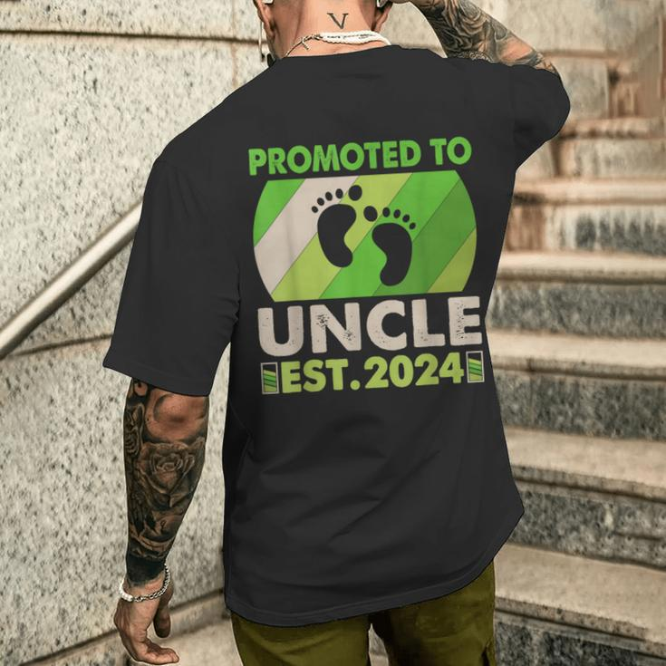 Promoted To Uncle 2024 Vintage I'm Going To Be An Uncle 2024 Men's T-shirt Back Print Funny Gifts