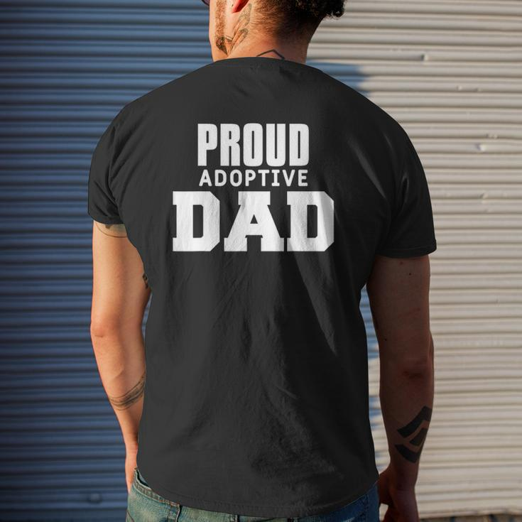 Proud Adoptive Dad Foster Father Son Daughter Adoption Mens Back Print T-shirt Gifts for Him