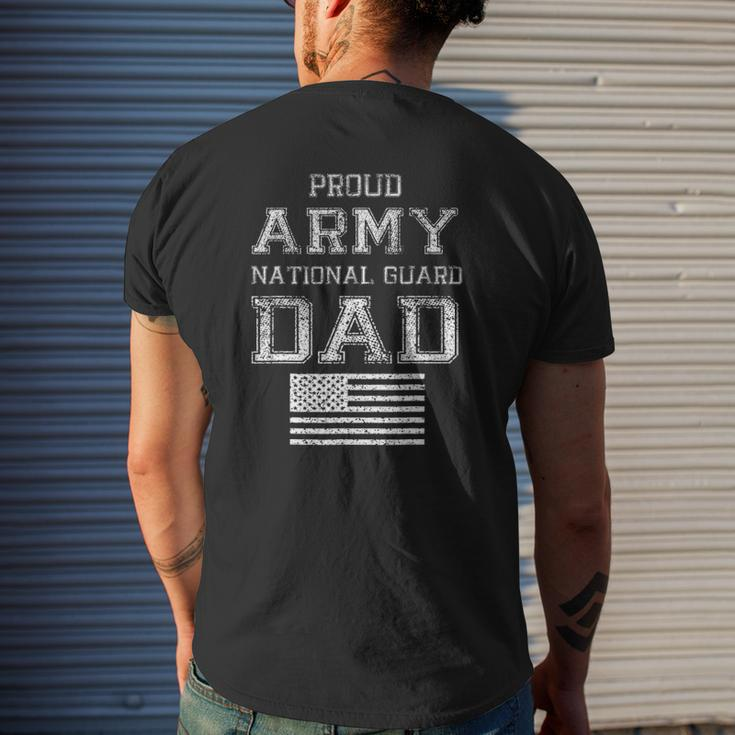 Proud Army National Guard Dad US Military Tee Mens Back Print T-shirt Gifts for Him