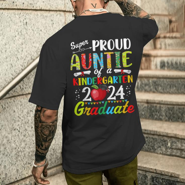 Proud Auntie Of Kindergarten Graduate 2024 Graduation Auntie Men's T-shirt Back Print Gifts for Him