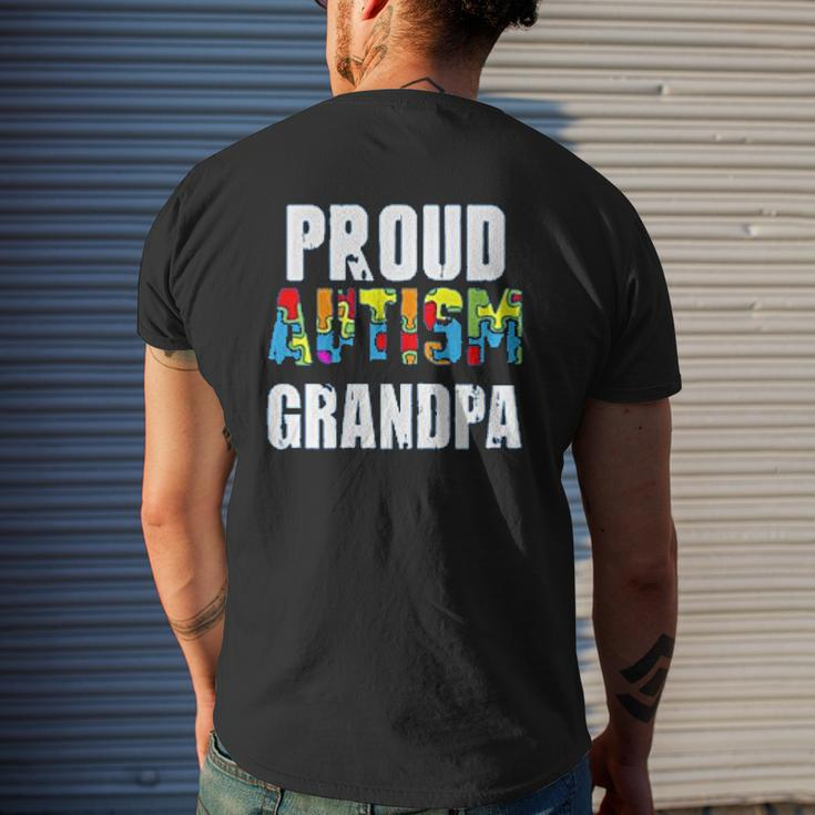 Proud Autism Dad Mens Back Print T-shirt Gifts for Him