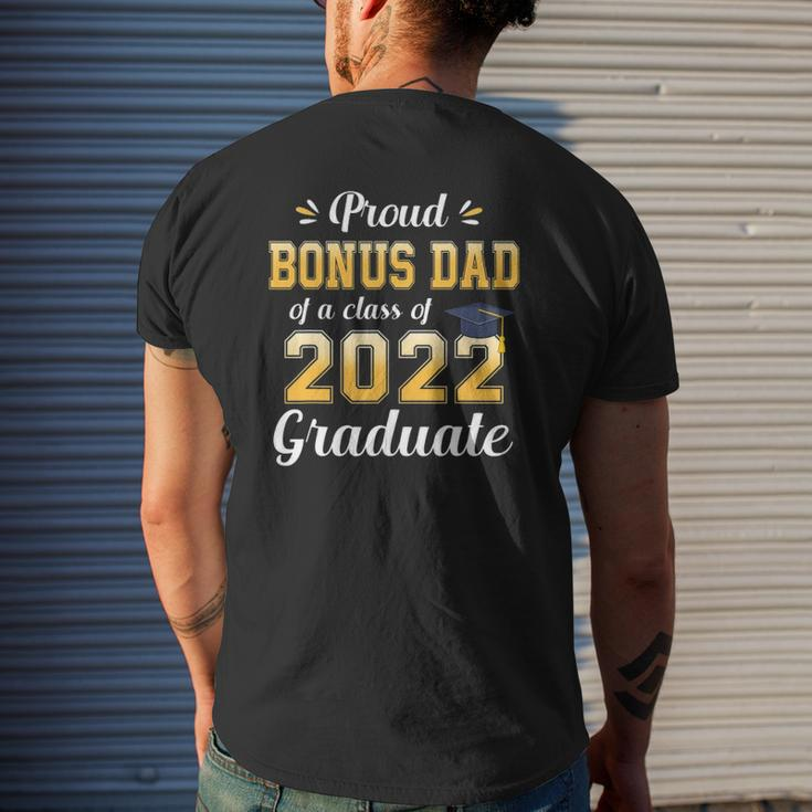 Proud Bonus Dad Of A Class Of 2022 Graduate Senior 22 Family Mens Back Print T-shirt Gifts for Him