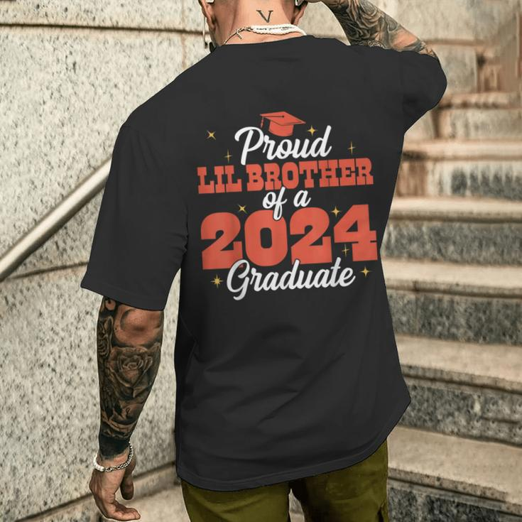 Proud Brother 2024 Senior Family Matching Graduation Men's T-shirt Back Print Gifts for Him
