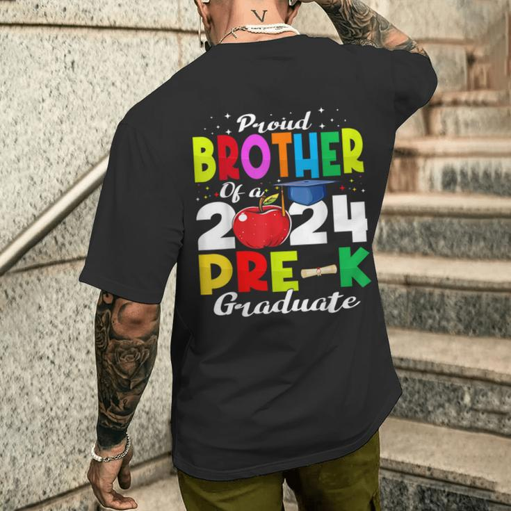 Proud Brother Of Pre-K Graduate 2024 Graduation Brother Men's T-shirt Back Print Gifts for Him