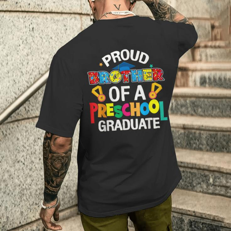 Proud Brother Preschool Graduate Last Day Of School Family Men's T-shirt Back Print Gifts for Him
