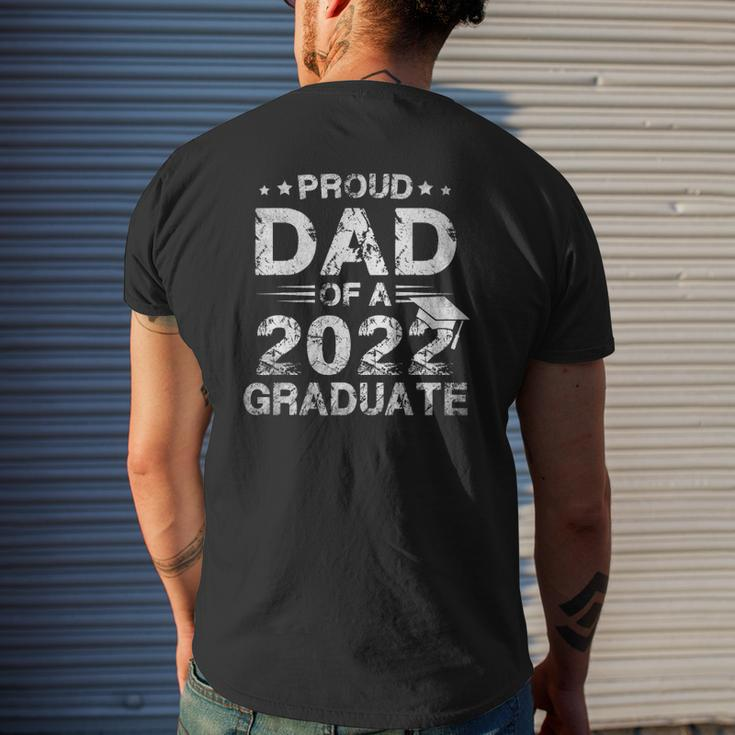 Proud Dad Of A Class Of 2022 Graduate Senior 22 Graduation Mens Back Print T-shirt Gifts for Him