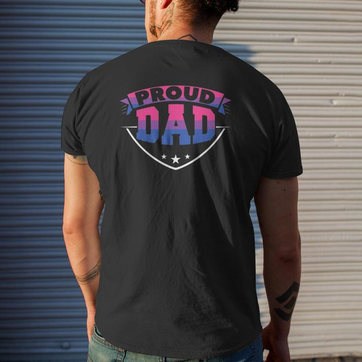 Proud Dad Gay PrideMens Back Print T-shirt Gifts for Him