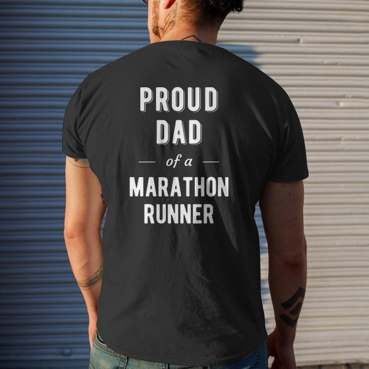Proud Dad Of A Marathon Runner Mens Back Print T-shirt Gifts for Him