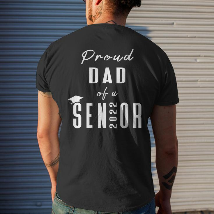 Proud Dad Of A Senior 2022 Graduation Cap Mens Back Print T-shirt Gifts for Him
