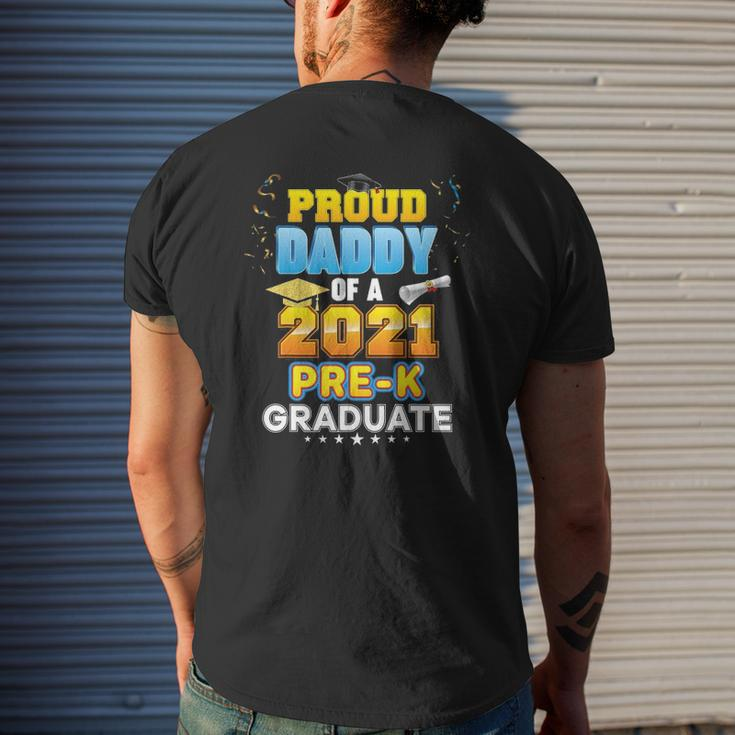 Proud Daddy Of A 2021 Pre-K Graduate Last Day School Grad Mens Back Print T-shirt Gifts for Him