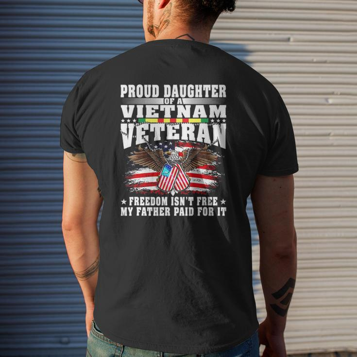 Proud Daughter Of A Vietnam Veteran Freedom Isn't Free Mens Back Print T-shirt Gifts for Him