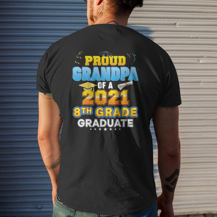 Proud Grandpa Of A 2021 8Th Grade Graduate Last Day School Mens Back Print T-shirt Gifts for Him
