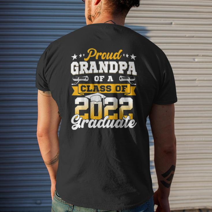 Proud Grandpa Of A Class Of 2022 Graduate Senior 22 Mens Back Print T-shirt Gifts for Him