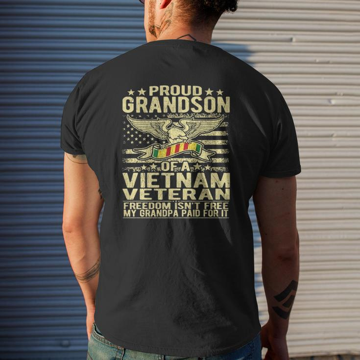 Proud Grandson Of Vietnam Veteran Freedom Isn't Free Mens Back Print T-shirt Gifts for Him