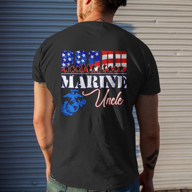 Proud Marine Uncle Patriotic Usa Military 2020 Mens Back Print T-shirt Gifts for Him