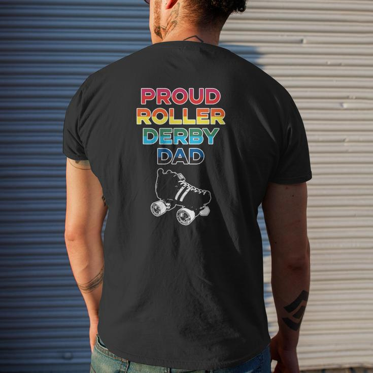 Proud Roller Derby Dad Pride Mens Back Print T-shirt Gifts for Him